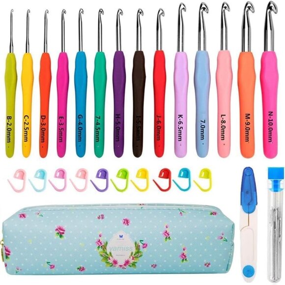 Other - New Crochet Hooks,14 Size Crochet Set 2mm(B)-10mm(N), Ergonomic Crochet Hooks Se
